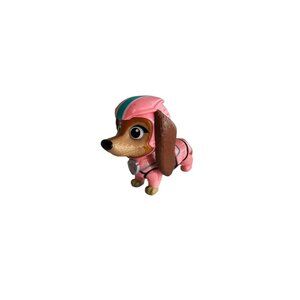 Paw Patrol The Movie Liberty Dachshund Figure Dog Puppy 2" Pink Blue